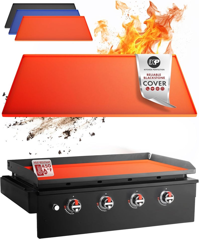 Kitchen perfection 36" Premium Silicone Griddle Cover Mat For Blackstone Griddle 36 Inch - Hermetic Protection From Rust & Debris All Year, Fits All Blackstone 36 Inch Models - Food Grade Silicone - Image 1